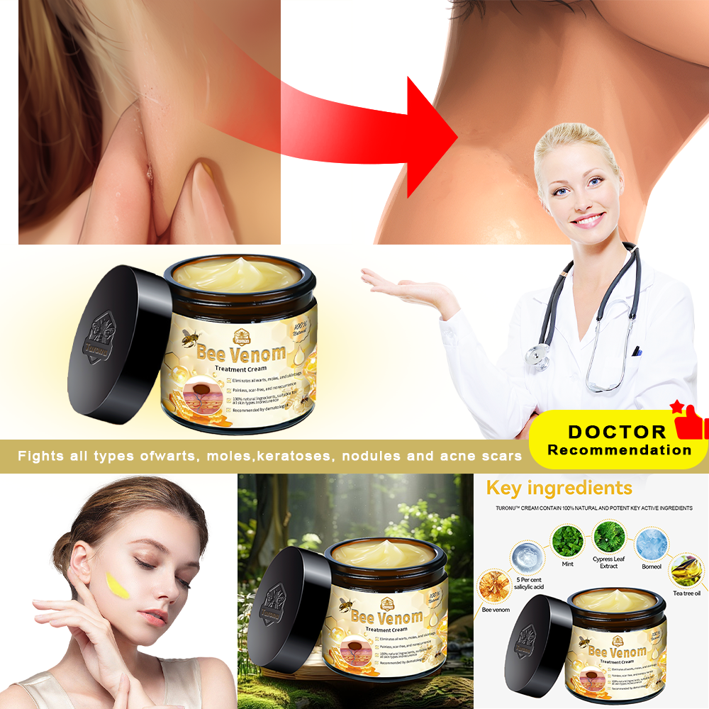 Turonu™ Bee Venom Skin Treatment Cream👩🏼‍⚕️（CDA 𝑅𝑒𝑐𝑜𝑚𝑚𝑒𝑛𝑑𝑒𝑑） (🔥𝑳𝒂𝒔𝒕 𝒅𝒂𝒚 𝒑𝒓𝒐𝒎𝒐𝒕𝒊𝒐𝒏 80% 𝒐𝒇𝒇)